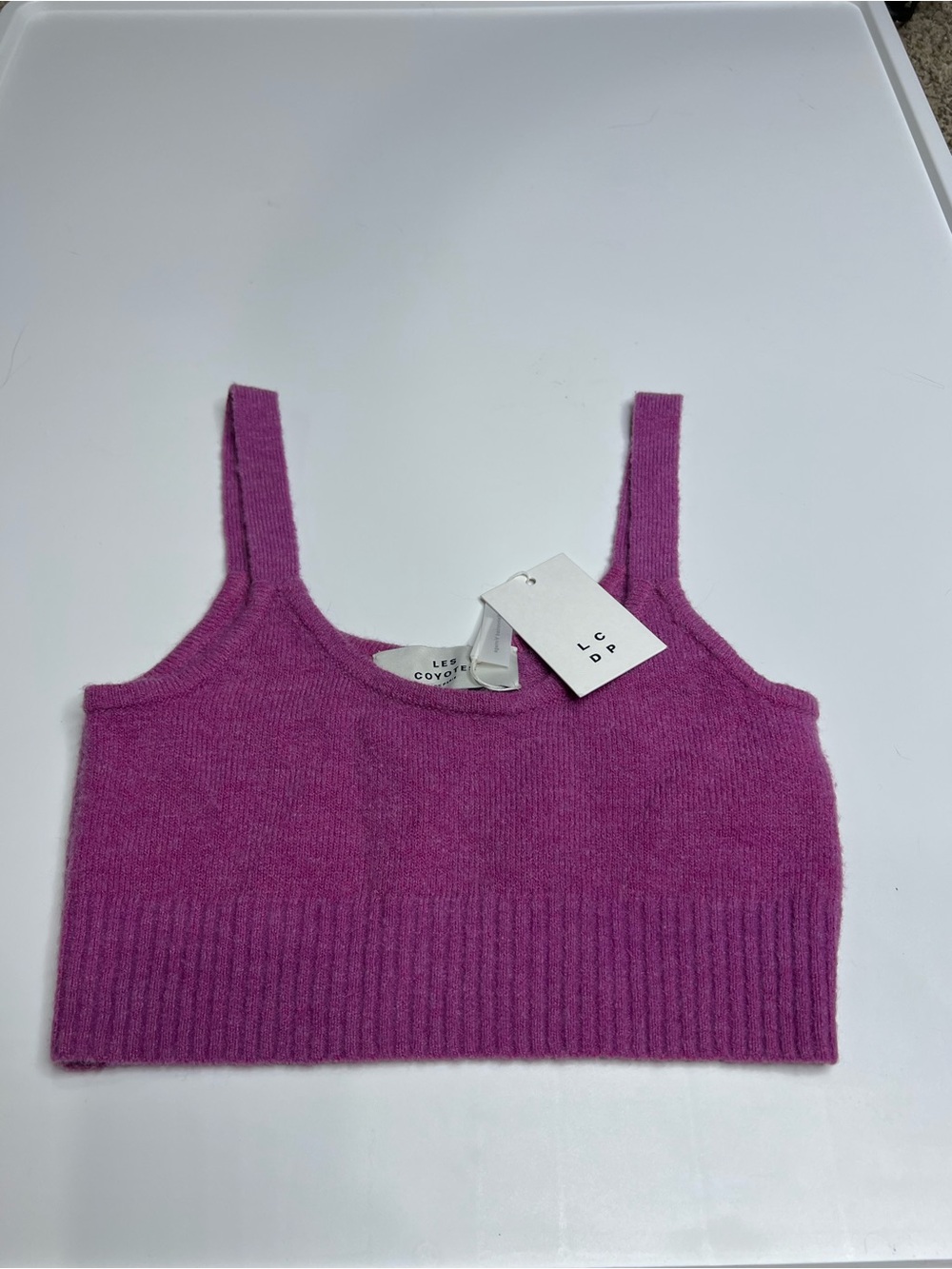 NWT Purple Knit Crop Tank - LCDP